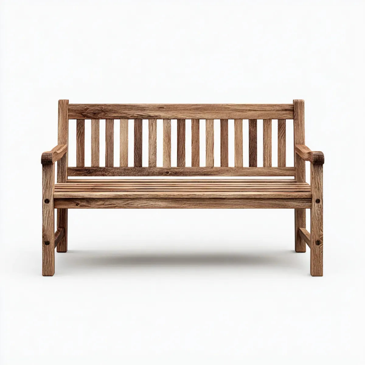 Banc de jardin 3 places brun naturel en bois massif d'acacia 150 x 65 x 90 cm